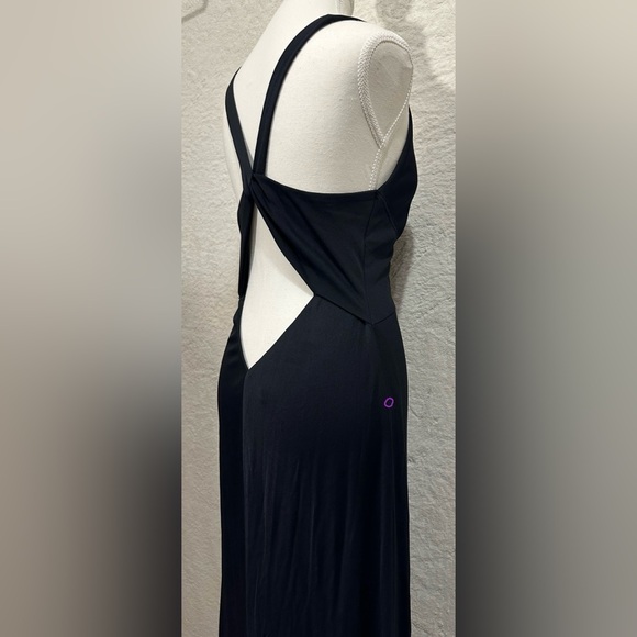 Ralph Lauren Collection black formal long gown open back floor length sleeveless - Picture 10 of 15